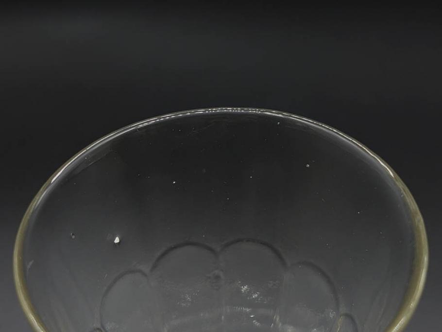 明治〜大正時代　レトロな雰囲気が魅力のリキュールグラス5客セット(古グラス、和ガラス、酒器、硝子、ショット、酒杯、高台)(R-075530)