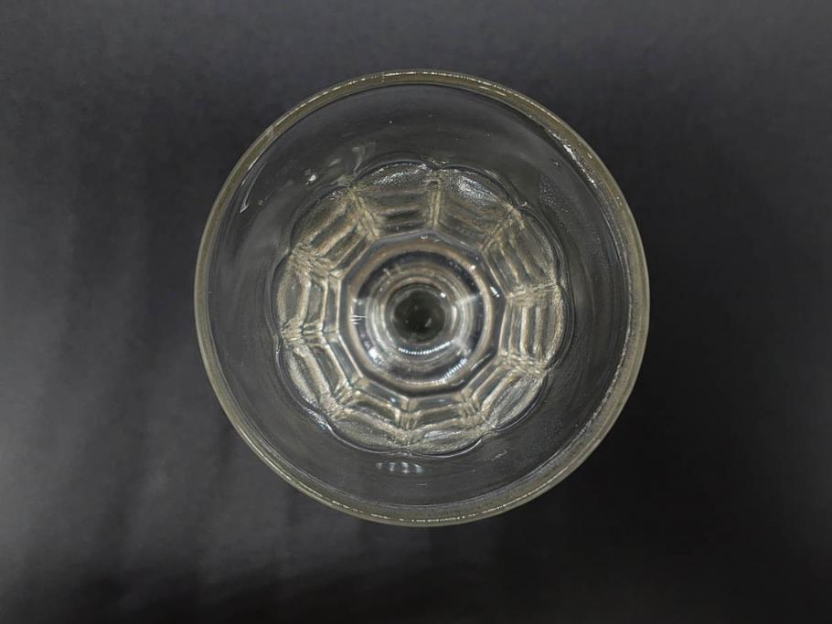 明治〜大正時代　レトロな雰囲気が魅力のリキュールグラス5客セット(古グラス、和ガラス、酒器、硝子、ショット、酒杯、高台)(R-075530)