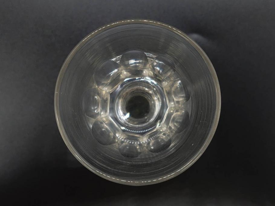 明治〜大正時代　レトロな雰囲気が魅力のリキュールグラス5客セット(古グラス、和ガラス、酒器、硝子、ショット、酒杯、高台)(R-075532)
