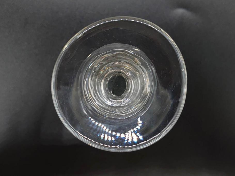 明治〜大正時代　レトロな雰囲気が魅力のリキュールグラス5客セット(古グラス、和ガラス、酒器、硝子、ショット、酒杯、高台)(R-075532)