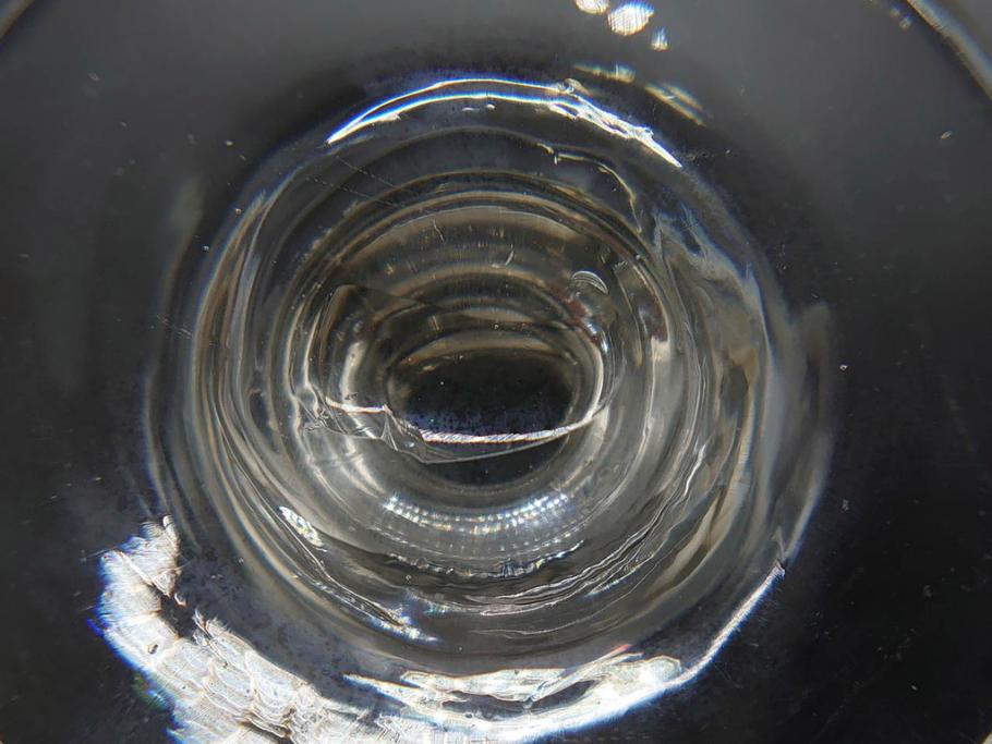 明治〜大正時代　レトロな雰囲気が魅力のリキュールグラス5客セット(古グラス、和ガラス、酒器、硝子、ショット、酒杯、高台)(R-075532)