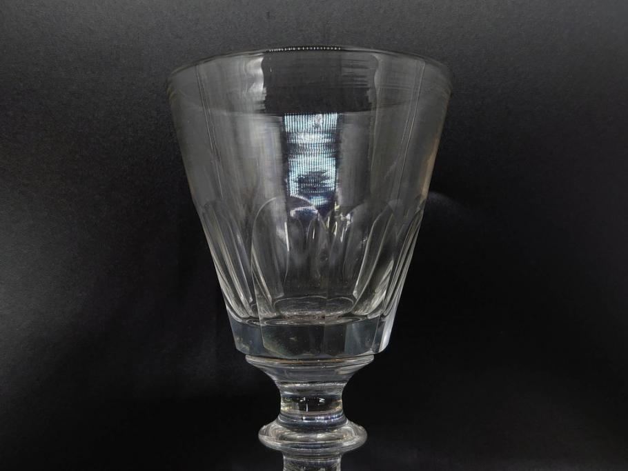 明治〜大正時代　レトロな雰囲気が魅力のリキュールグラス5客セット(古グラス、和ガラス、酒器、硝子、ショット、酒杯、高台)(R-075532)