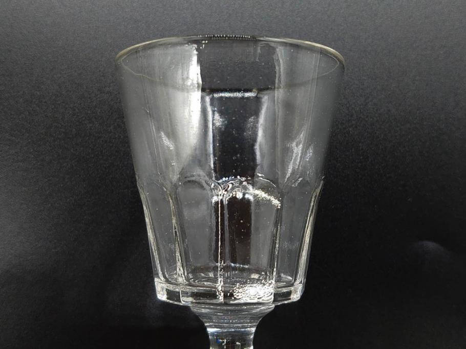明治〜大正時代　レトロな雰囲気が魅力のリキュールグラス5客セット(古グラス、和ガラス、酒器、硝子、ショット、酒杯、高台)(R-075532)
