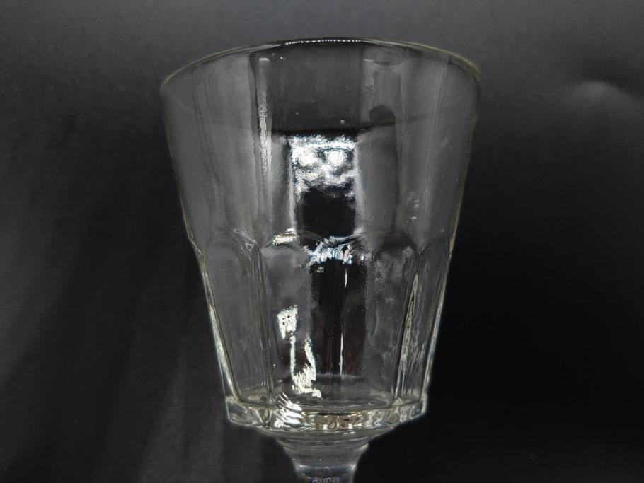 明治〜大正時代　レトロな雰囲気が魅力のリキュールグラス5客セット(古グラス、和ガラス、酒器、硝子、ショット、酒杯、高台)(R-075532)