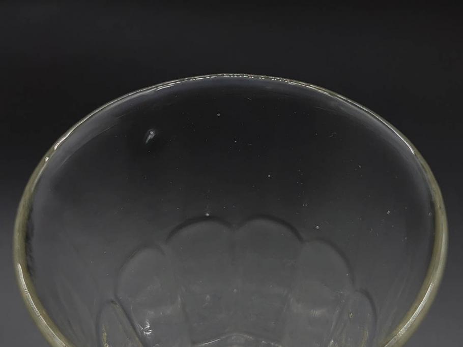 明治〜大正時代　レトロな雰囲気が魅力のリキュールグラス5客セット(古グラス、和ガラス、酒器、硝子、ショット、酒杯、高台)(R-075532)