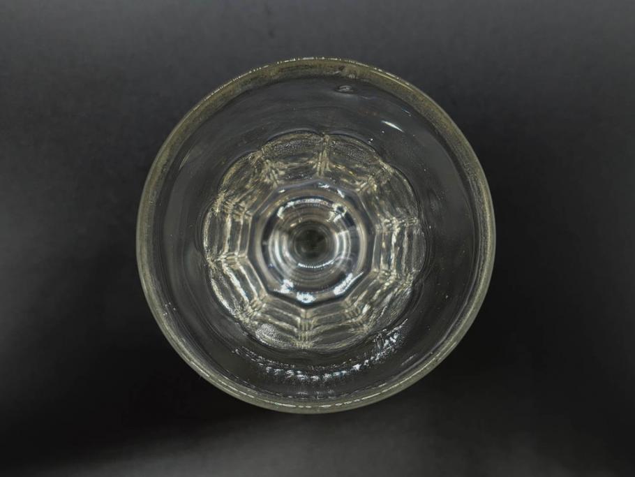 明治〜大正時代　レトロな雰囲気が魅力のリキュールグラス5客セット(古グラス、和ガラス、酒器、硝子、ショット、酒杯、高台)(R-075532)