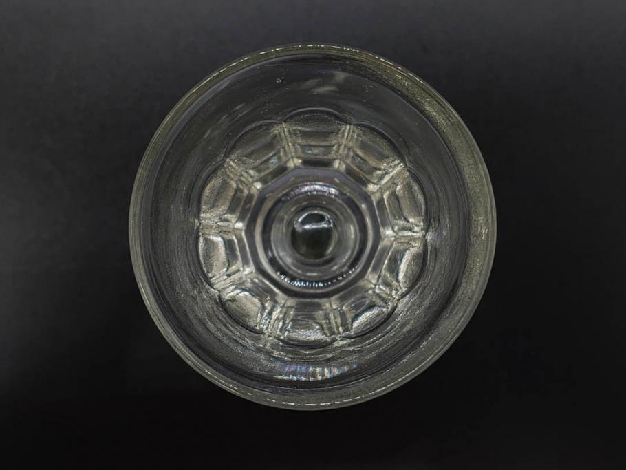 明治〜大正時代　レトロな雰囲気が魅力のリキュールグラス5客セット(古グラス、和ガラス、酒器、硝子、ショット、酒杯、高台)(R-075532)