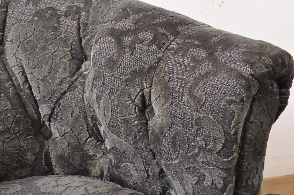 中古　美品　DREXEL HERITAGE(ドレクセルヘリテイジ)　Upholstery(アップホルスタリー)　クッション付き　上品な佇まいが魅力の1人掛けソファ(一人掛けソファ、1P、アームチェア、パーソナルチェア、ラウンジチェア)(R-066612)