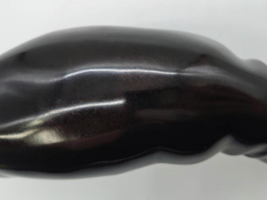 Loet Vanderveen(ロート・ヴァンダーヴィーン)　ブロンズ　カバ　52/1000　高さ 約8.7cm　シックで重厚感のある置物(彫刻、金彩、動物、アニマル、オブジェ、ディスプレイ、オランダ)(R-081469)　