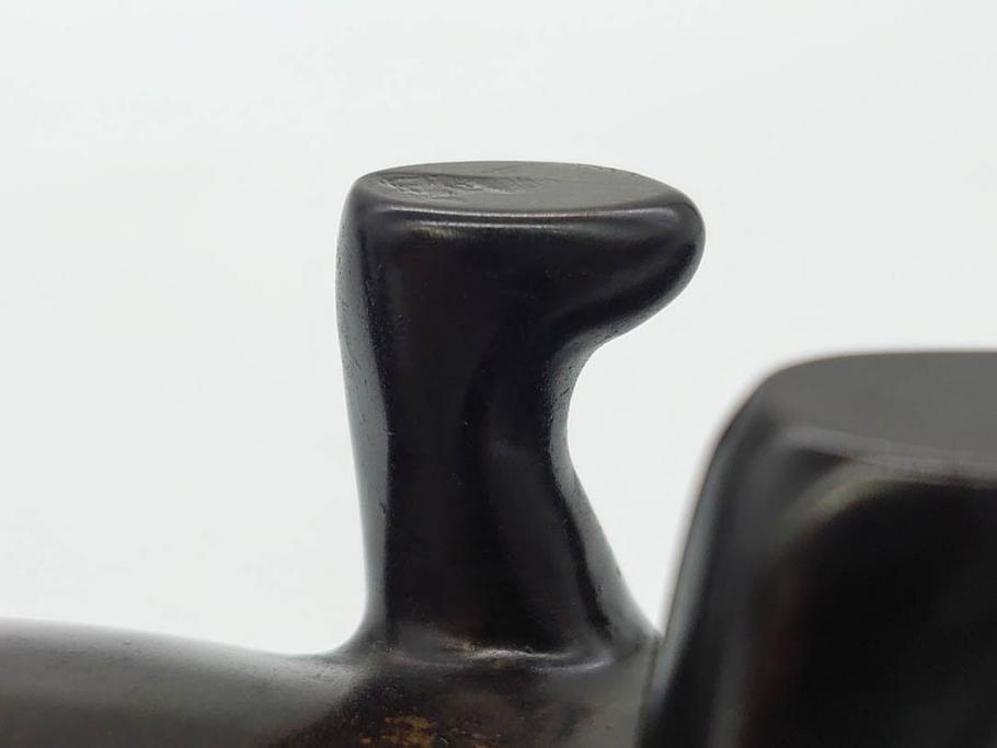 Loet Vanderveen(ロート・ヴァンダーヴィーン)　ブロンズ　カバ　52/1000　高さ 約8.7cm　シックで重厚感のある置物(彫刻、金彩、動物、アニマル、オブジェ、ディスプレイ、オランダ)(R-081469)　