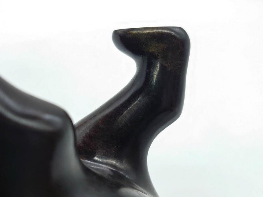 Loet Vanderveen(ロート・ヴァンダーヴィーン)　ブロンズ　カバ　52/1000　高さ 約8.7cm　シックで重厚感のある置物(彫刻、金彩、動物、アニマル、オブジェ、ディスプレイ、オランダ)(R-081469)　