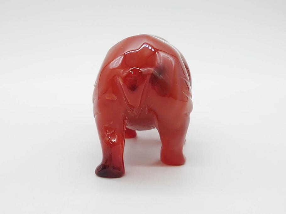 中国?　マカライト　瑪瑙?　カバ　お部屋のアクセントになる置物6点セット(彫刻、動物、アニマル、オブジェ、ディスプレイ)(R-081472)　