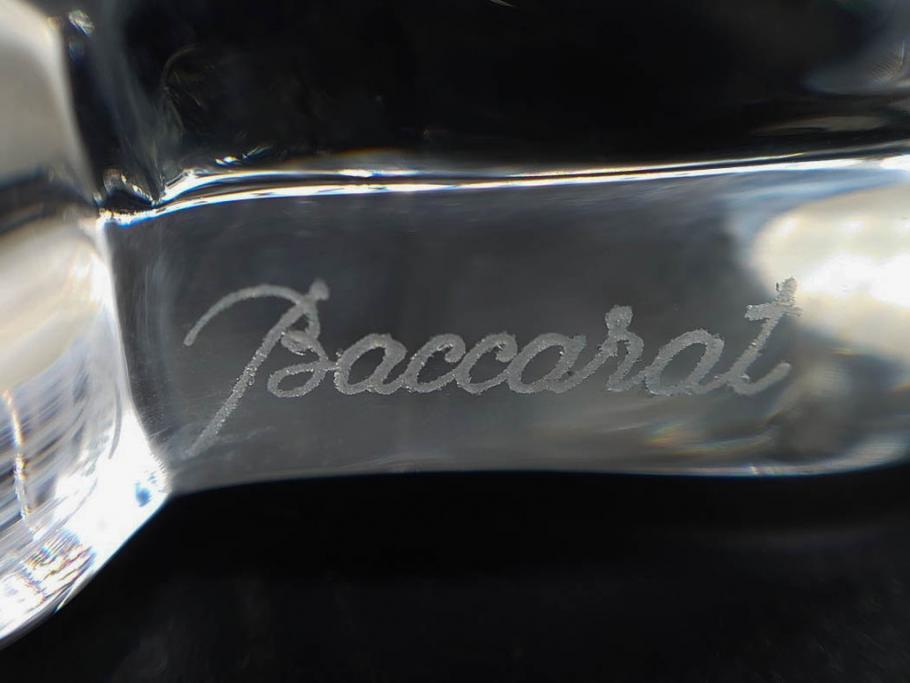 フランス　Baccarat　バカラ　カバ　美しい透明感が魅力の置物3点セット(動物、アニマル、オブジェ、ディスプレイ、フルレッドクリスタルガラス)(R-081480)