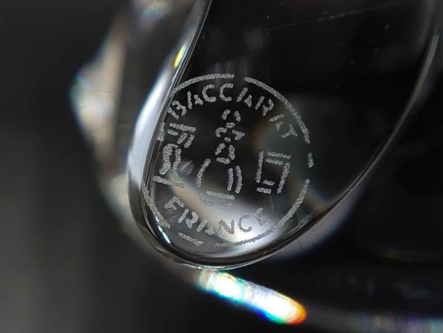 フランス　Baccarat　バカラ　カバ　美しい透明感が魅力の置物3点セット(動物、アニマル、オブジェ、ディスプレイ、フルレッドクリスタルガラス)(R-081480)