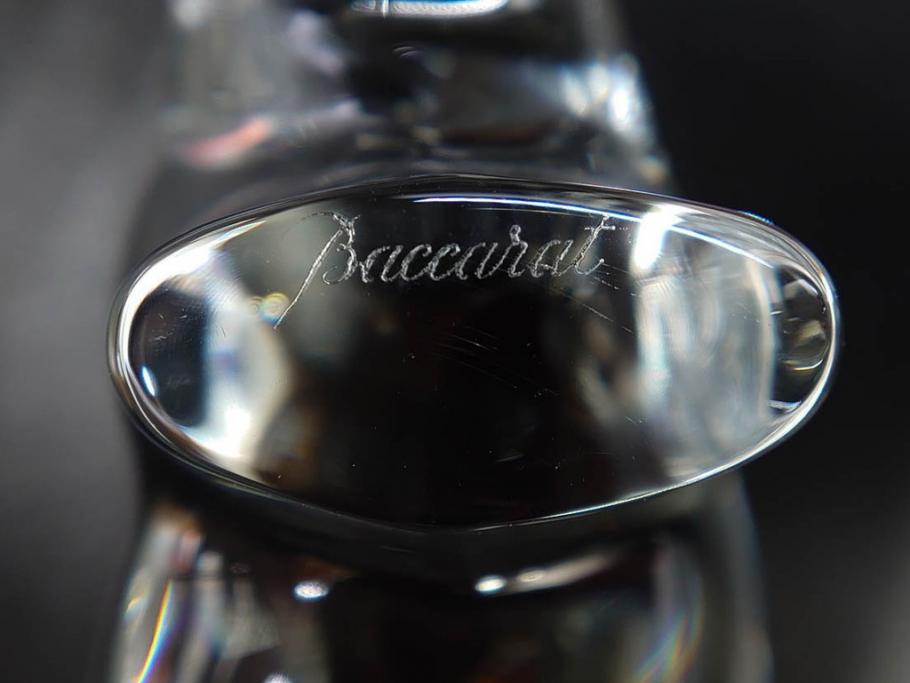フランス　Baccarat　バカラ　カバ　美しい透明感が魅力の置物3点セット(動物、アニマル、オブジェ、ディスプレイ、フルレッドクリスタルガラス)(R-081480)