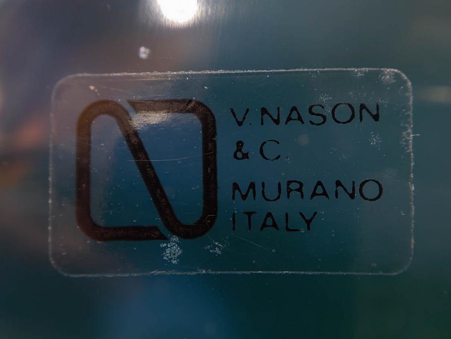 イタリア　V. NASON&C MURANO　ムラノガラス　カバ　愛嬌を感じる置物3点セット(動物、アニマル、ムラーノガラス、ベネチアンガラス、ヴェネチアングラス、オブジェ、ディスプレイ)(R-081481)