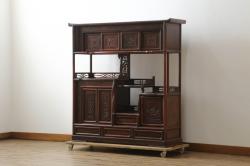 中古　国産手造り家具　御所車　上品な和を演出してくれる総桐箪笥・上段(並厚、桐たんす、着物箪笥、和タンス、衣装箪笥)(R-081524)