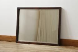 中古　美品　DREXEL HERITAGE(ドレクセルヘリテイジ)　Touraine(ツーレイン)　マホガニー材　凝ったつくりのウォールミラー(壁掛け鏡)(R-051491)