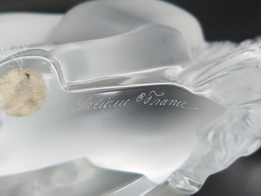 フランス　LALIQUE(ラリック)　クリスタル　跳ね馬　置物(箱なし、ガラス製、オブジェ、インテリア)(R-062828)