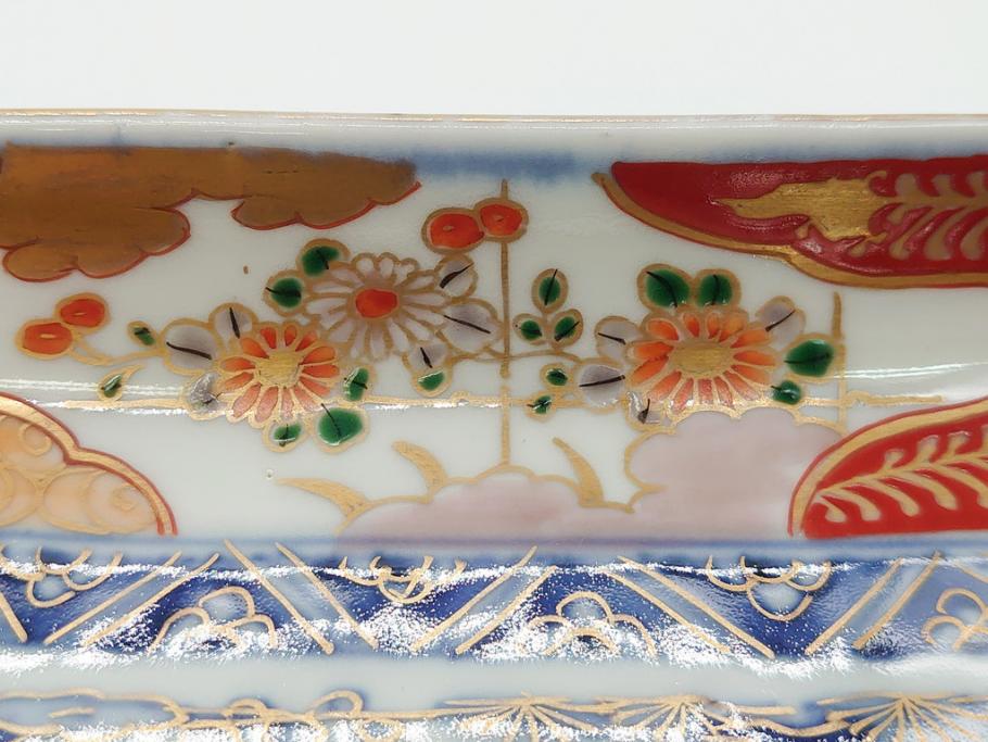 伊万里 色絵 陰陽双魚図 草花松竹梅 輪花型 膾皿 - 生活骨董と