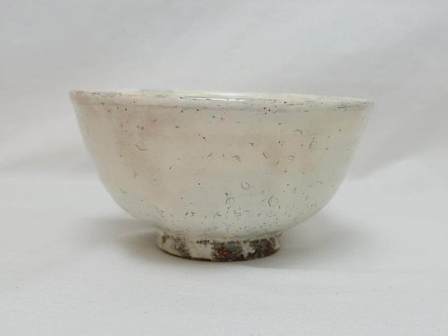唐津　三玄窯　中里重利　粉引茶碗(共箱付き、茶器、茶道具、和食器)(R-062822)