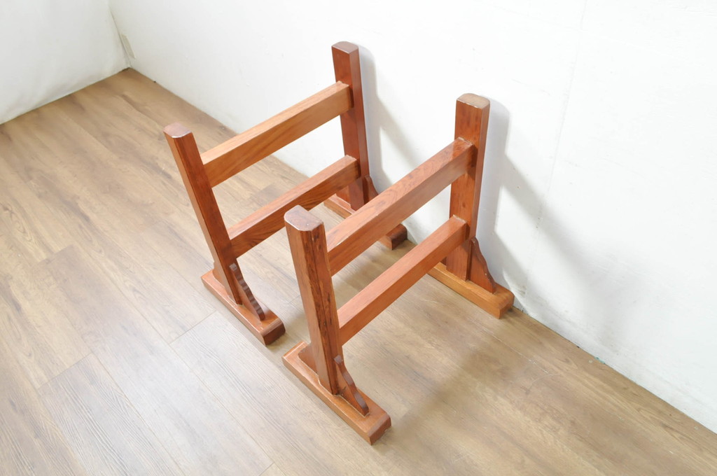 中古　ブビンガのテーブル脚2個セット(DIY、材料)(R-080683)