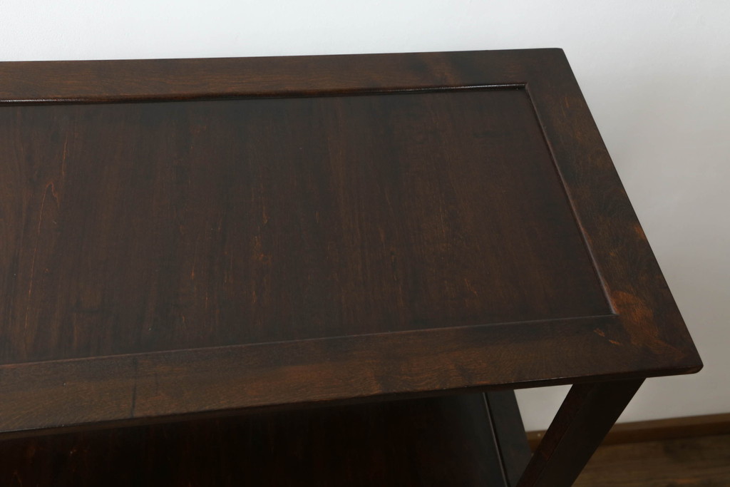 中古　美品　松本民芸家具　#506型　シックな色合いと上品な佇まいが魅力の朝鮮棚(飾り棚、収納棚、戸棚、陳列棚、茶棚、サイドボード)(定価約23万円)(R-064194)