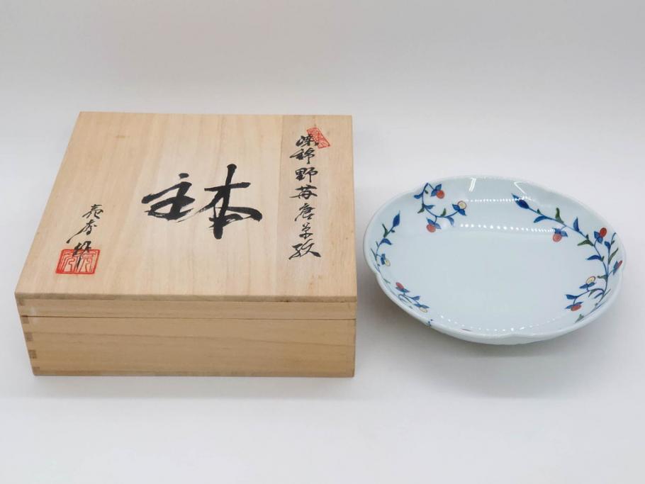 田代亮秀　有田焼　染錦祥瑞双魚見込　梅花丸紋　野苺唐草紋　稔割祥瑞　5.5寸・7寸・7.1寸　匠の技が光る鉢3客&皿5客セット(果物、吉祥文様、深鉢、深皿、銘々皿、和皿、中皿、和食器、共箱付き、五寸五分、七寸、七寸一分)(R-081500)