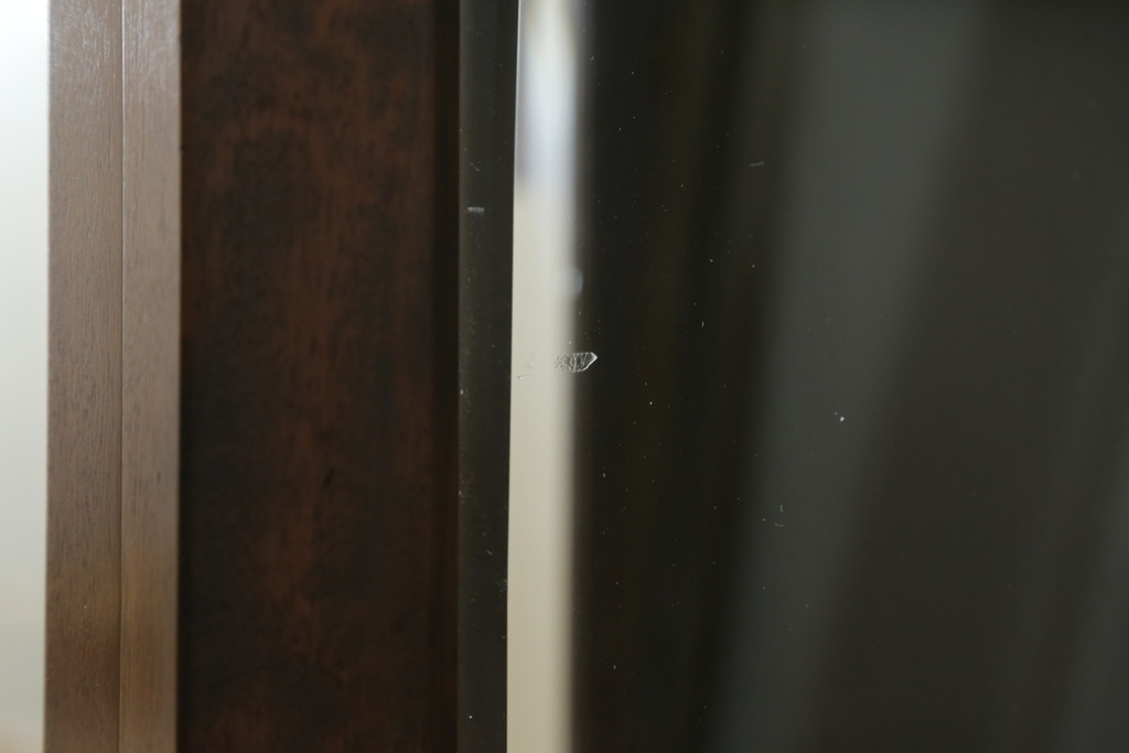 和製ビンテージ　九州民芸家具　シックな佇まいが上品なホールクロックキャビネット(ガラスケース、ショーケース、縦型キャビネット、収納棚、戸棚、飾り棚、ヴィンテージ)(R-065698)