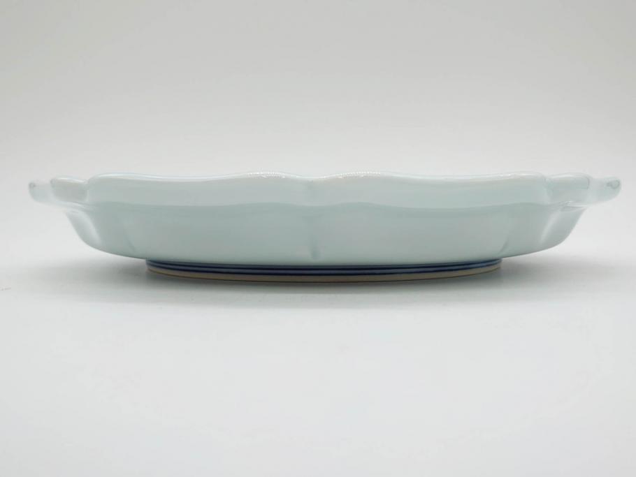 田代亮秀　有田焼　古赤絵魚藻紋 約23.3cm 7.6寸/染錦亀甲秋桜紋 約27cm 8.9寸/花割紋 約27.4cm 9寸　華麗な彩色が美しい皿3枚セット(中皿、大皿、深皿、和皿、和食器、裏印、共箱付き、七寸六分、八寸九分、九寸)(R-081502)