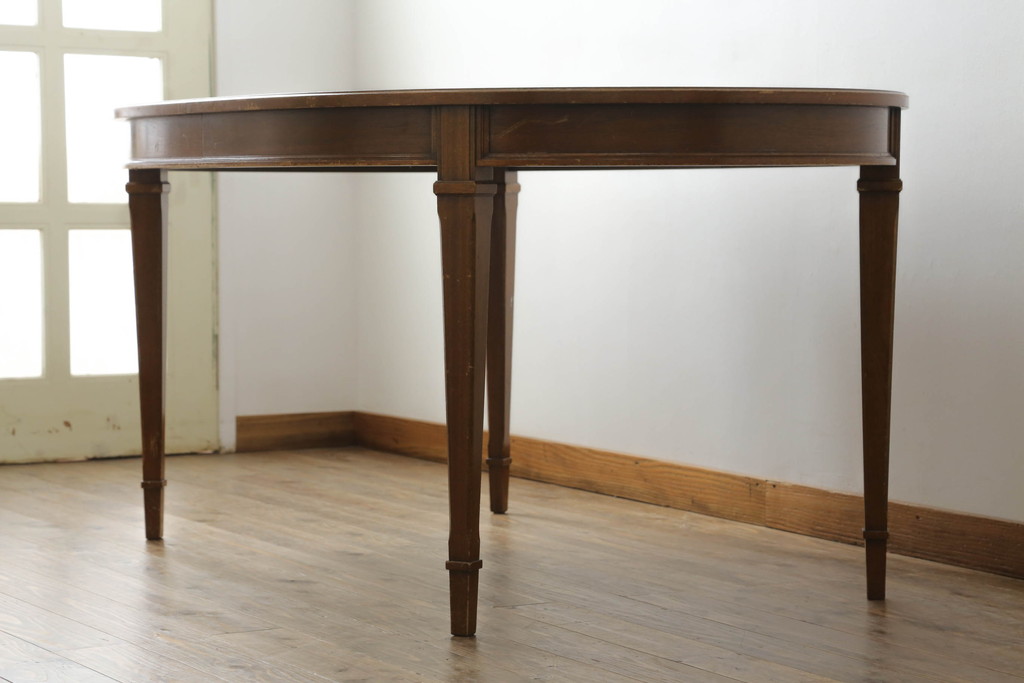 中古　DREXEL HERITAGE(ドレクセルヘリテイジ)　Triune(トライユン)　品のある佇まいが魅力のダイニングテーブル(エクステンションテーブル、食卓、4人掛け、6人掛け、8人掛け)(S-075299)