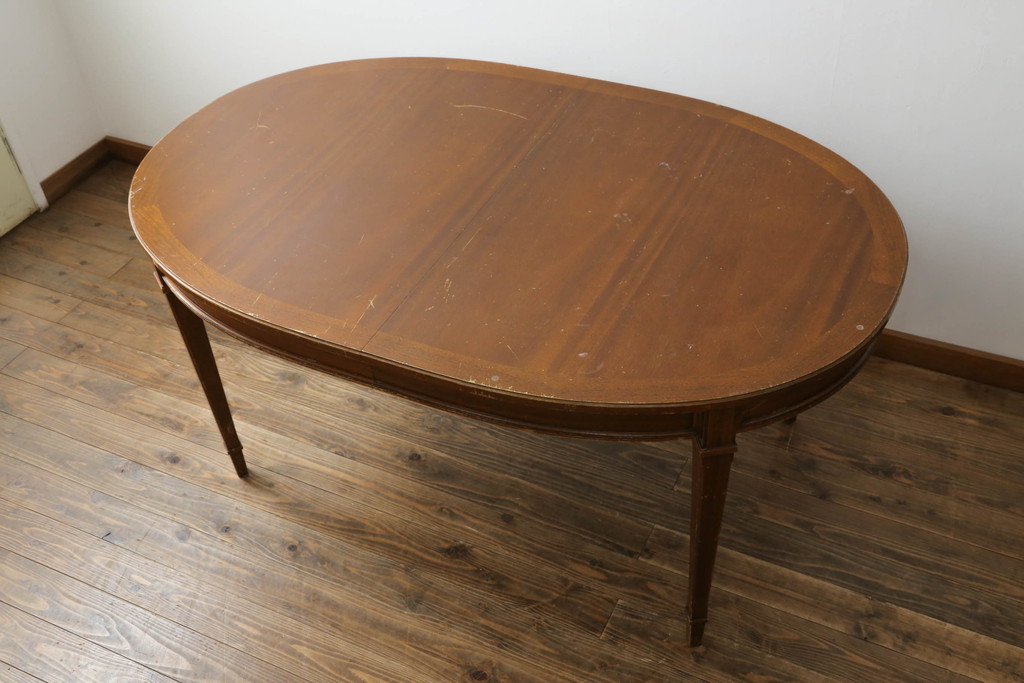 中古　DREXEL HERITAGE(ドレクセルヘリテイジ)　Triune(トライユン)　品のある佇まいが魅力のダイニングテーブル(エクステンションテーブル、食卓、4人掛け、6人掛け、8人掛け)(S-075299)