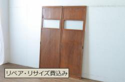 レトロ建具　昭和中期　和の風情を高める御簾戸4枚セット(簾戸、簀戸、葭戸、夏障子、夏戸、葦戸)(R-044191)