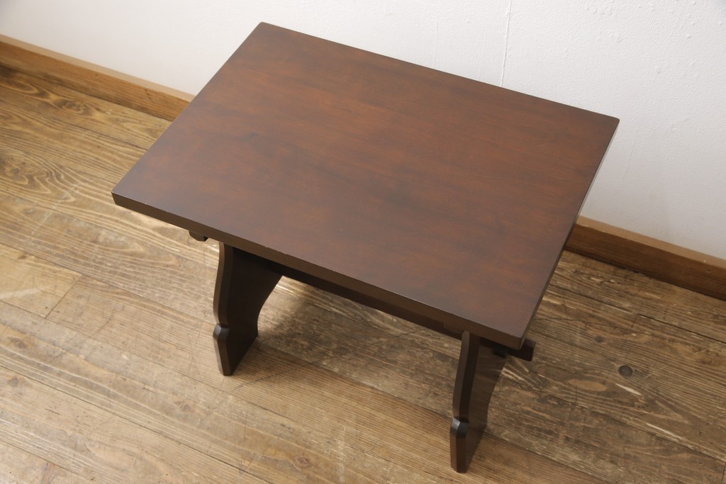 中古　美品　松本民芸家具　和モダンスタイルにおすすめの#12型茶卓(サイドテーブル、飾り台)(R-053076)