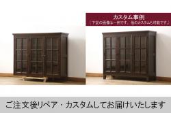 中古　美品　松本民芸家具　西洋アンティークのような雰囲気を感じさせる、丸型一面鏡のドレッサー(鏡台、ミラー)(定価約43万円)(R-053900)