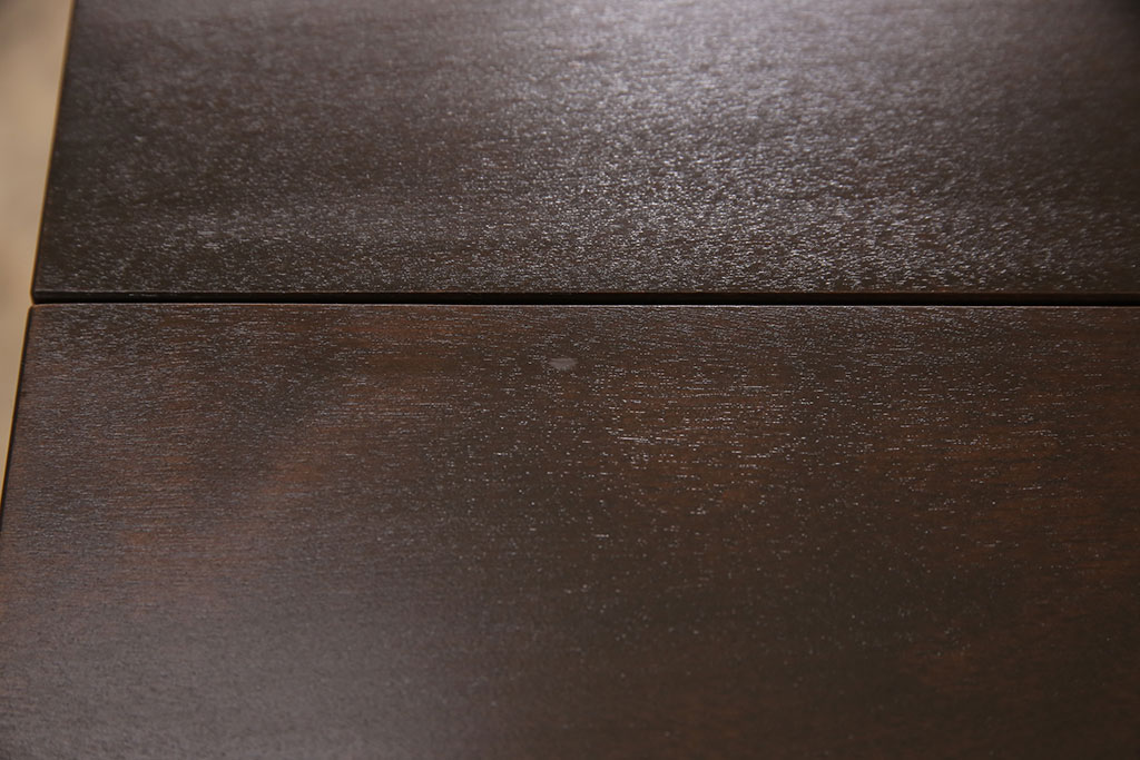 中古　北海道民芸家具　#430　洗練されたデザインのバタフライ卓(ダイニングテーブル、エクステンションテーブル)(定価約20万円)(R-050005)