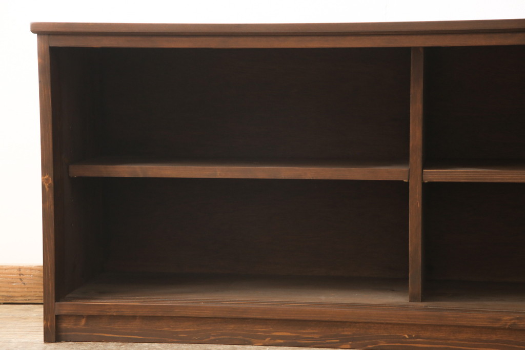 ラフジュ工房オリジナル　古建具リメイク　組子建具が上品なリビングボード(収納棚、戸棚、テレビ台、ローボード、サイドボード)(R-057649)