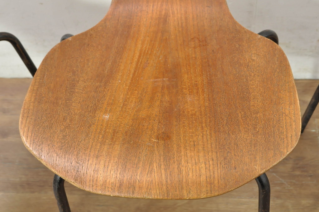 デンマークビンテージ　FRITZ HANSEN(フリッツハンセン)　Arne Jacobsen(アルネ・ヤコブセン)　model.3123　子供用Tチェア3脚セット(キッズチェア、ハンマーチェア、チャイルドチェア、ダイニングチェア、板座チェア、北欧、ヴィンテージ)(R-080793)