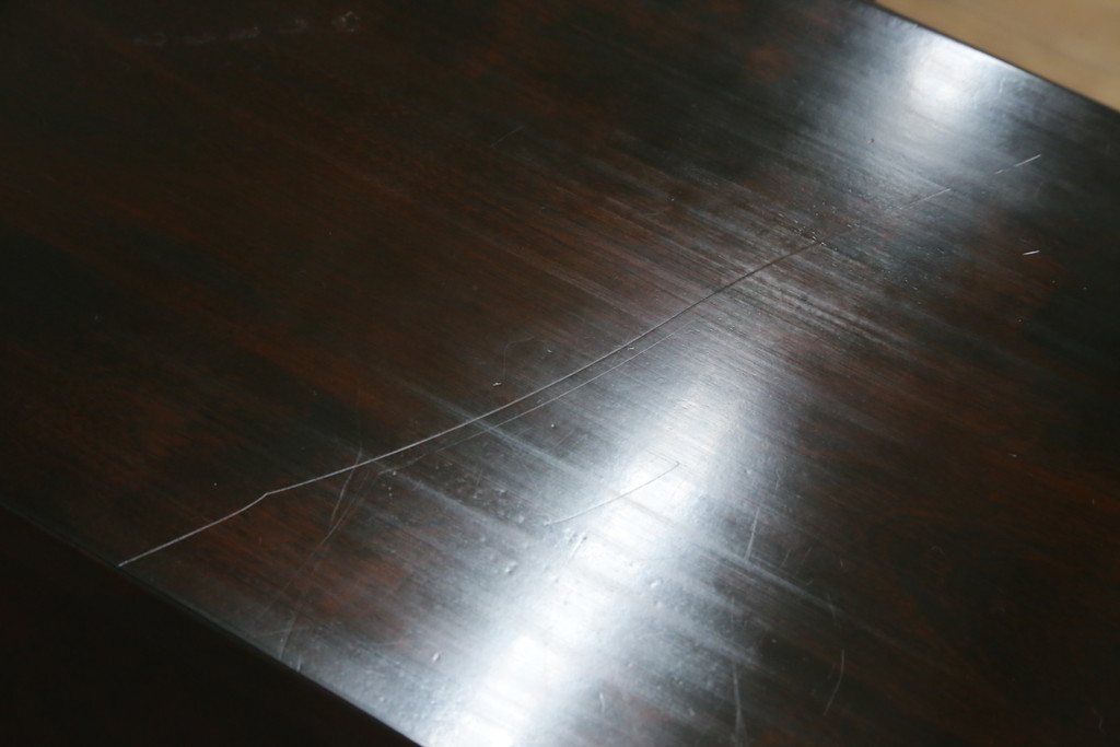 中古　美品　カバ材　北の匠　山室家具製作所　希少な絶版品!風格ある存在感のライティングビューロー(デスク、両袖机、ワークデスク、在宅ワーク)(R-058150)