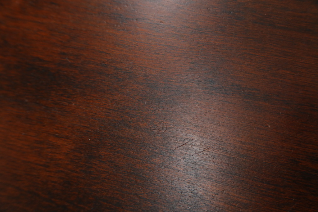 中古　美品　カバ材　北の匠　山室家具製作所　希少な絶版品!風格ある存在感のライティングビューロー(デスク、両袖机、ワークデスク、在宅ワーク)(R-058150)