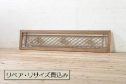 アンティーク建具　ペイント仕上げ限定　レトロな空間づくりにおすすめな古い学校のガラス戸2枚セット(引き戸)(R-068710)