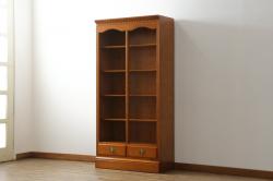 中古　横浜クラシック家具　ダニエル(daniel)　アーリーアメリカンシリーズ　A-211　扉のないデザインがすっきりとした印象の気品漂う本棚(ブックシェルフ、飾り棚、収納棚、オープンラック)(R-074674)