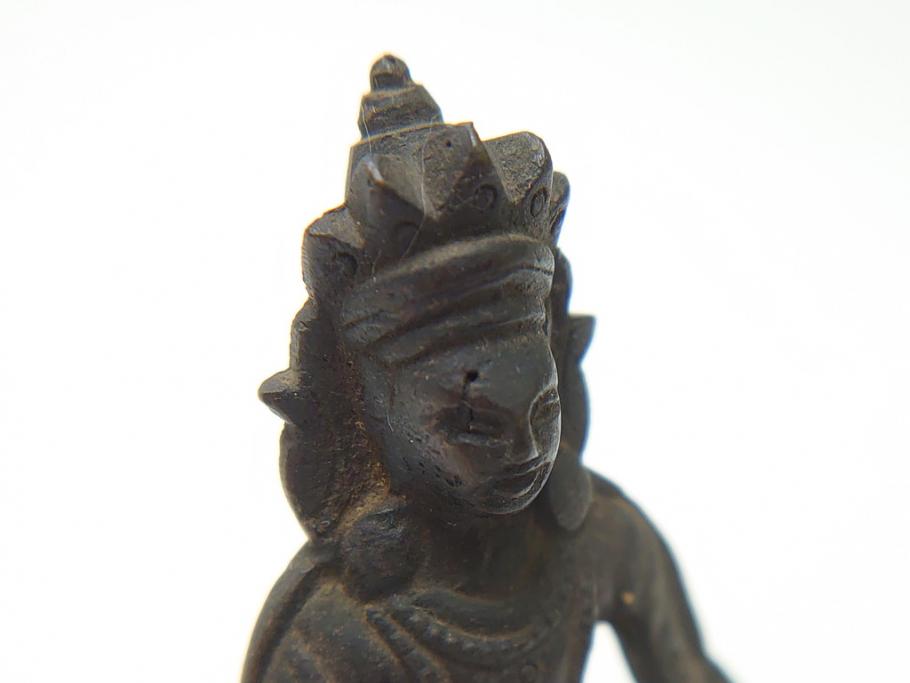 江戸期　古い仏像など5点(置物、オブジェ、古銅、古玩、観音像、チベット像?)(R-062991)