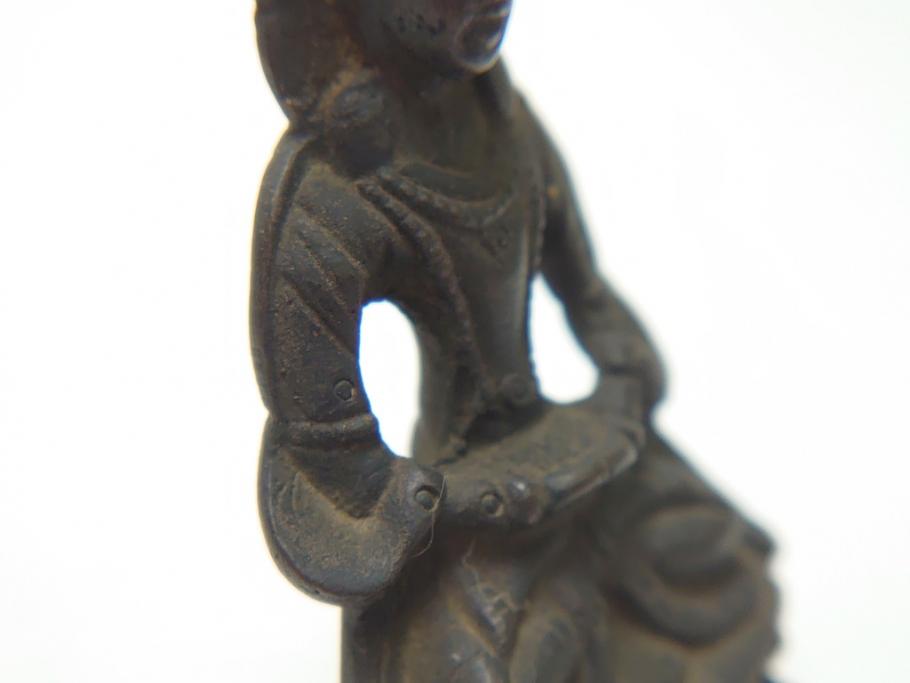 江戸期　古い仏像など5点(置物、オブジェ、古銅、古玩、観音像、チベット像?)(R-062991)