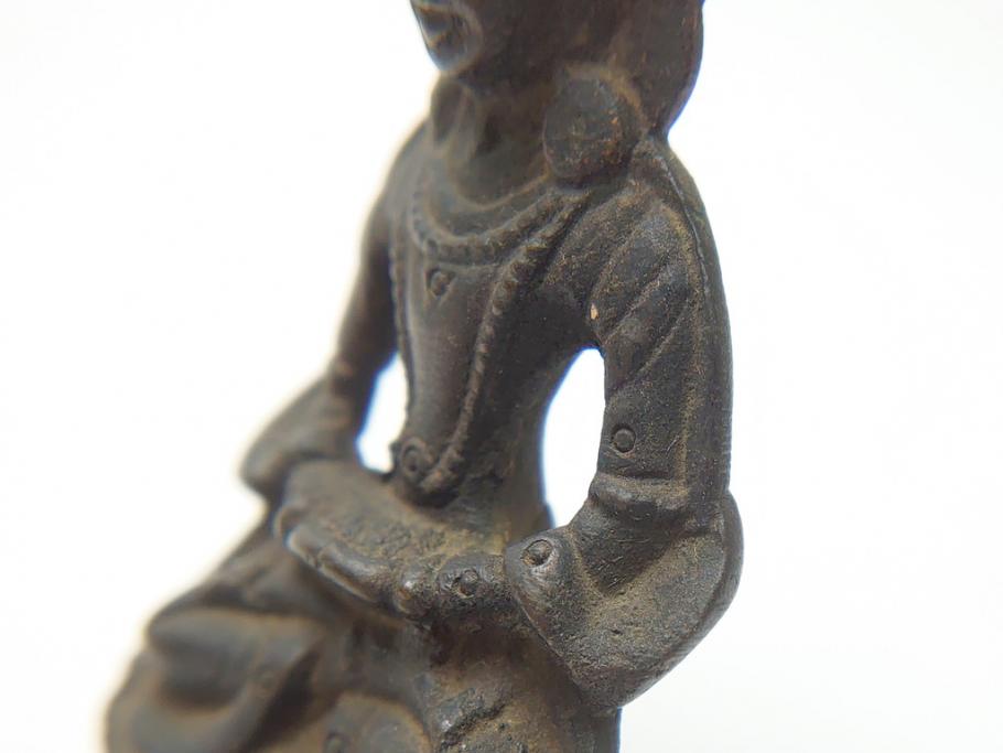 江戸期　古い仏像など5点(置物、オブジェ、古銅、古玩、観音像、チベット像?)(R-062991)