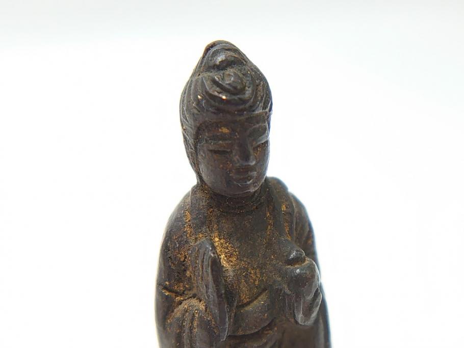 江戸期　古い仏像など5点(置物、オブジェ、古銅、古玩、観音像、チベット像?)(R-062991)