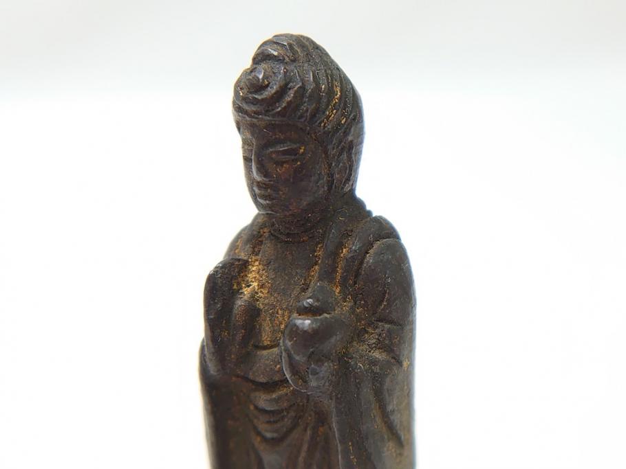 江戸期　古い仏像など5点(置物、オブジェ、古銅、古玩、観音像、チベット像?)(R-062991)