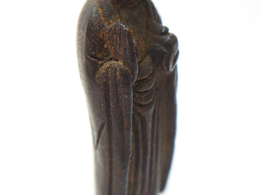 江戸期　古い仏像など5点(置物、オブジェ、古銅、古玩、観音像、チベット像?)(R-062991)