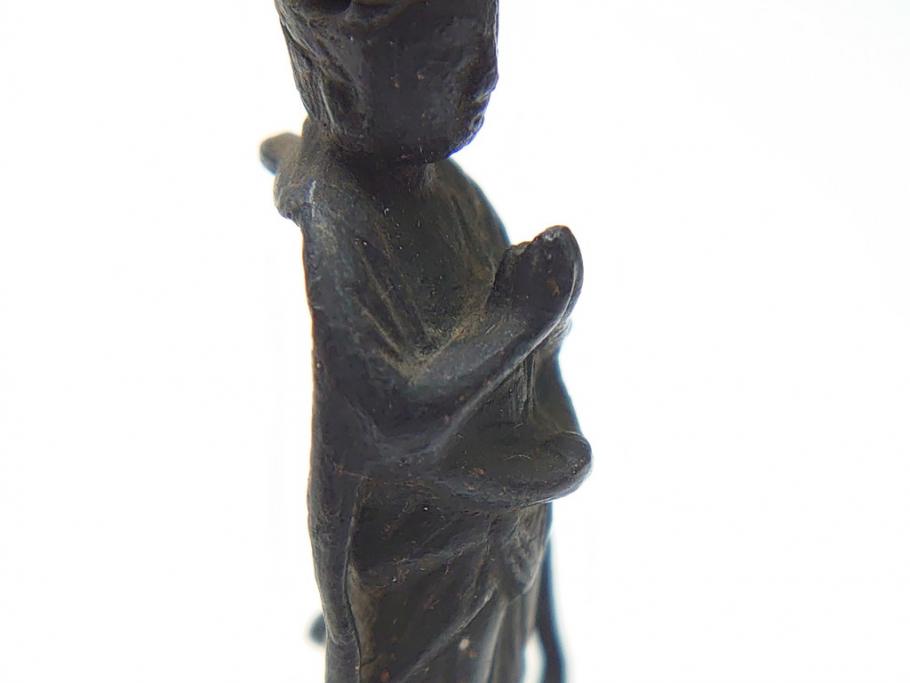 江戸期　古い仏像など5点(置物、オブジェ、古銅、古玩、観音像、チベット像?)(R-062991)