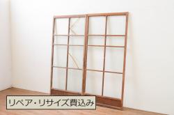 アンティーク建具　総欅(ケヤキ)材　重厚感のある佇まいが魅力の蔵戸1枚(玄関戸、引き戸)(R-068917)